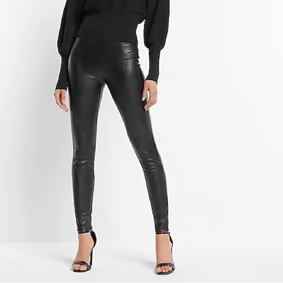 Express Pants - High Waisted Faux Leather Leggings